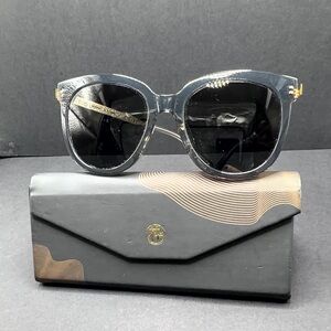 Mujosh Chic Grey Sunglasses with Gold Accents